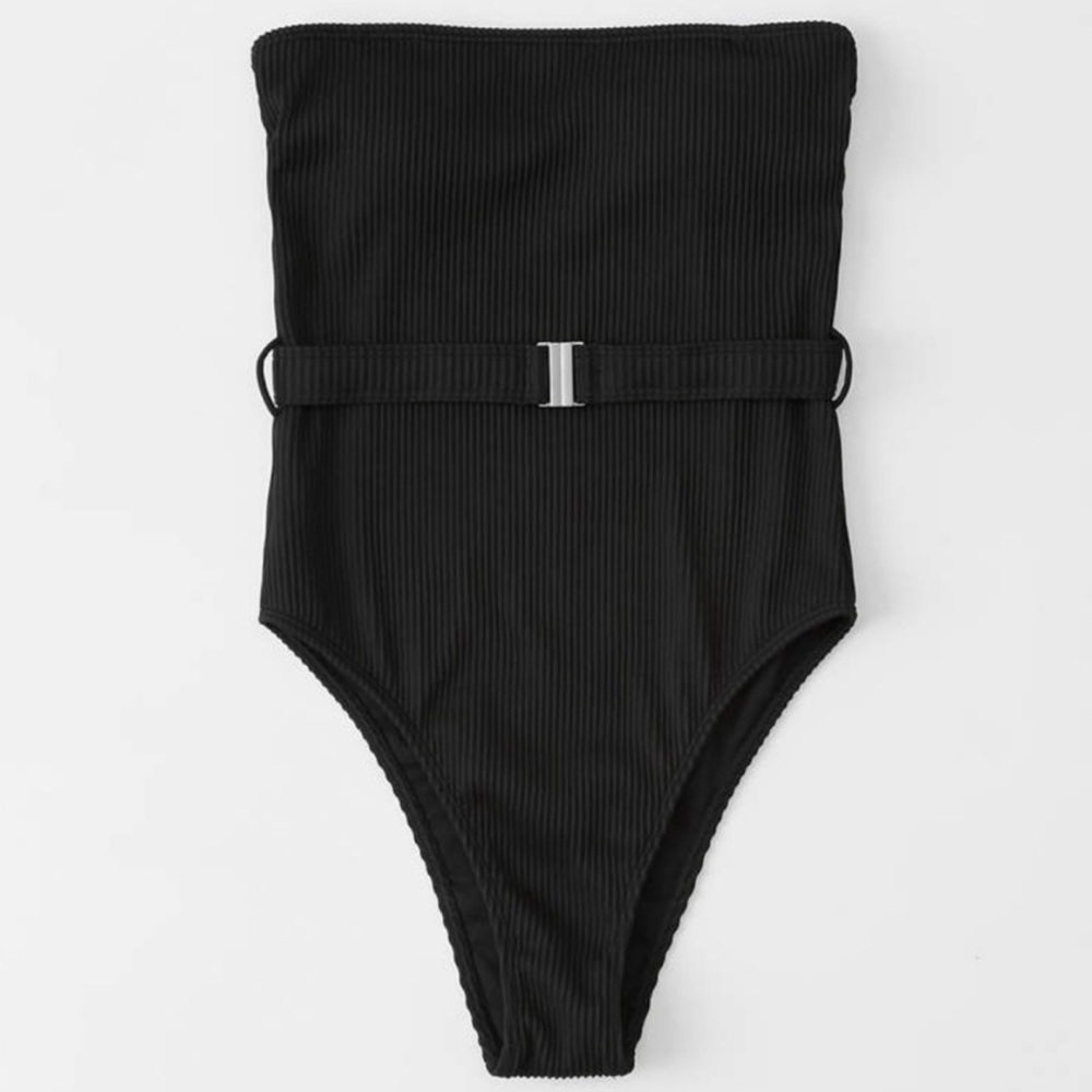Abercrombie & Fitch Ribbed Belted One Piece Swim